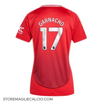 Manchester United Alejandro Garnacho #17 Maglia Gara Casa Repliche 2024-25 Donna